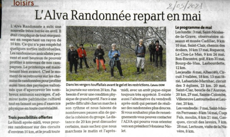 ALVA Rando Prog Juin